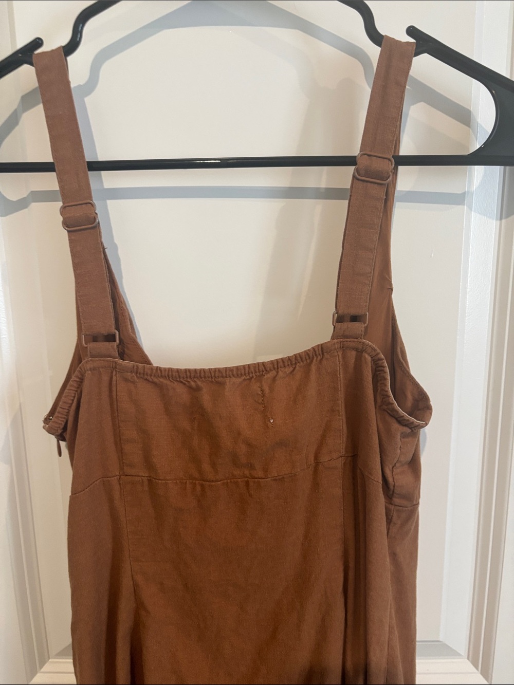 Urban Outfitters Rust-Brown Square Neck Mini Dress - Picture 5 of 10